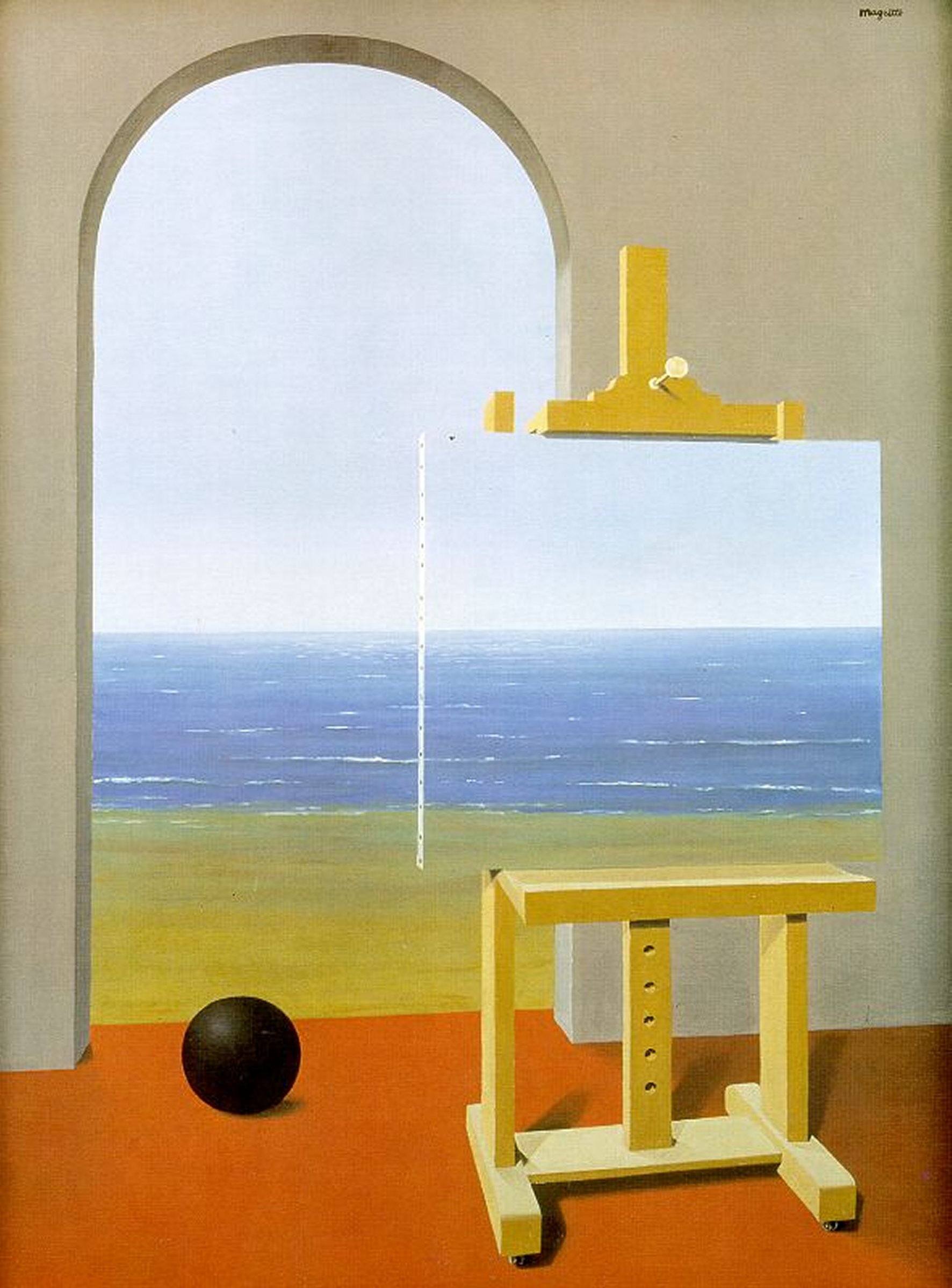 René Magritte, “La condición humana”. Óleo sobre tela, 1935